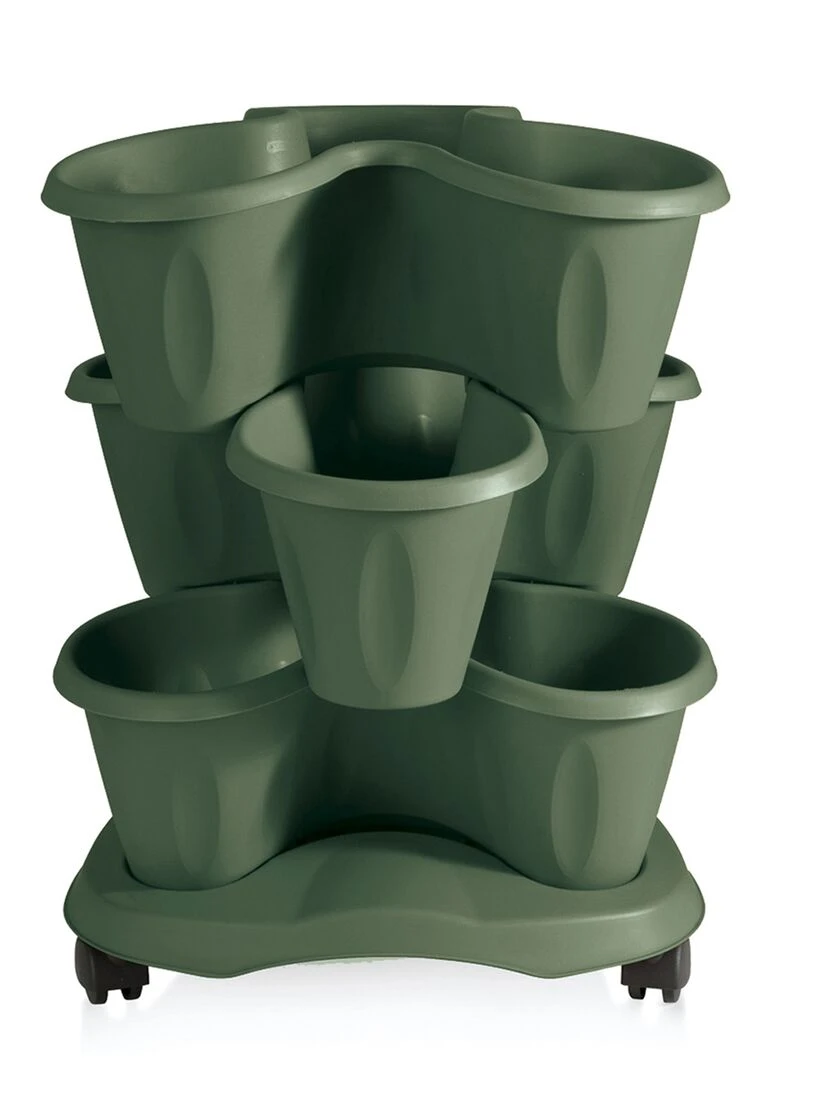 Trifoglio 3-Tier Planter On Wheels - Image 4