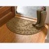 Laurel Leaf Water Glutton Half-Round Doormat