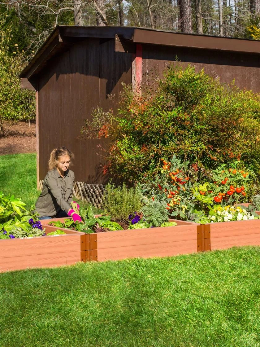 Classic Sienna Composite Raised Bed, 11" High With 2" Board - Image 5