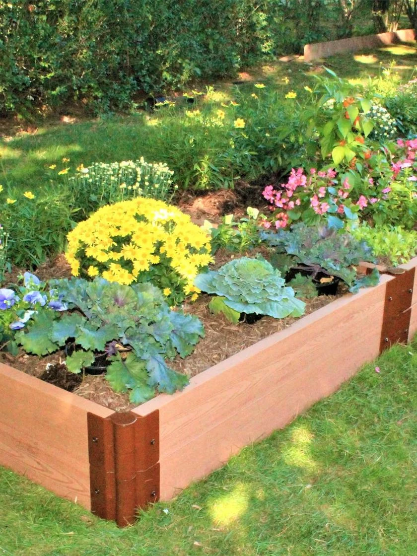 Classic Sienna Composite Raised Bed, 11" High With 2" Board - Image 3