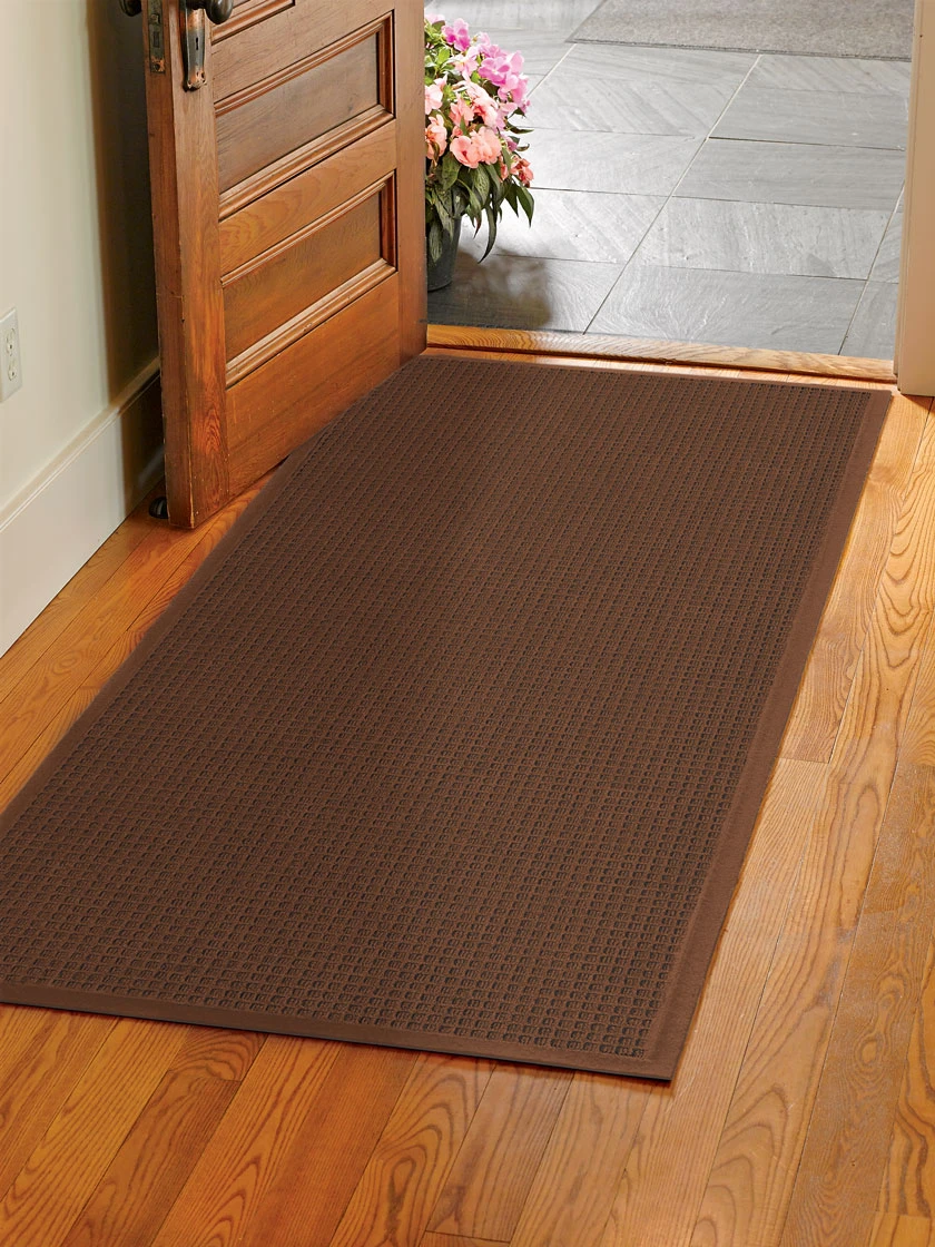Squares Water Glutton Runner Mat, 36" X 84"