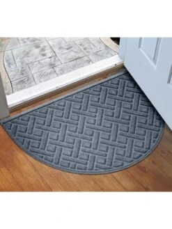Lattice Water Glutton Half-round Doormat 24" X 39"