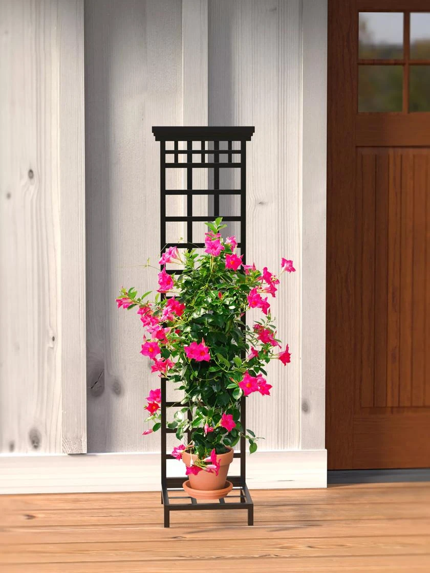 Mission-Style Planter Stand With Trellis - Image 3