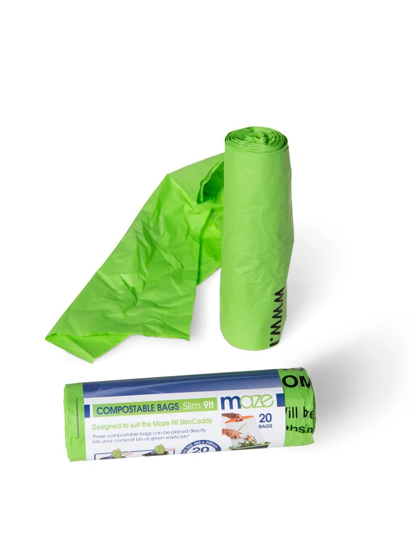 Maze Slim Caddy Compostable Bags, 2.4 Gallon