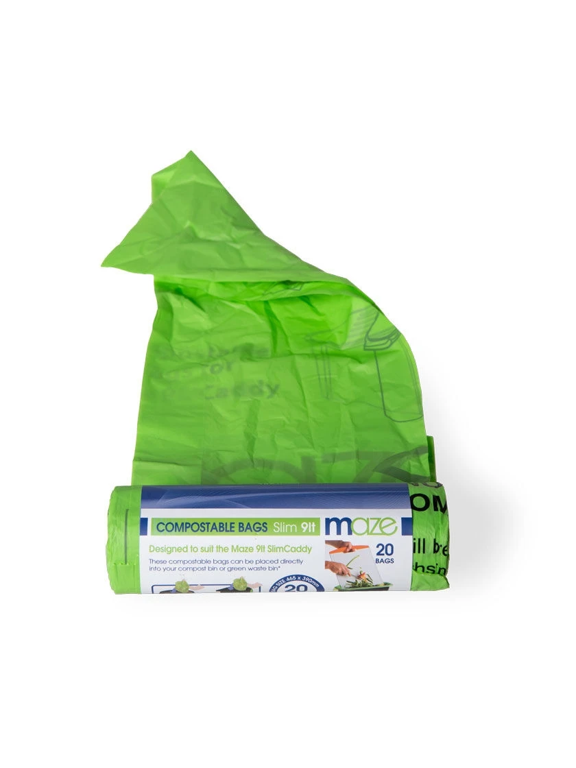 Maze Slim Caddy Compostable Bags, 2.4 Gallon - Image 2