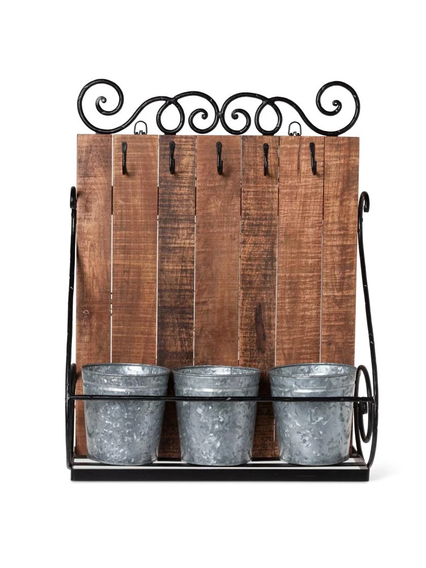 Wall Shelf With Planters - Image 4