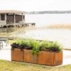 Corten Steel Modular Raised Bed, 2'x6'