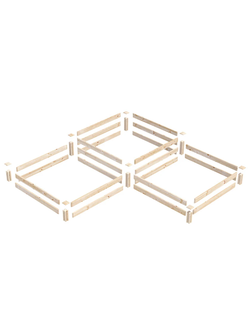 2-Tier Pine Raised Garden Bed, 4'x12' - Image 3