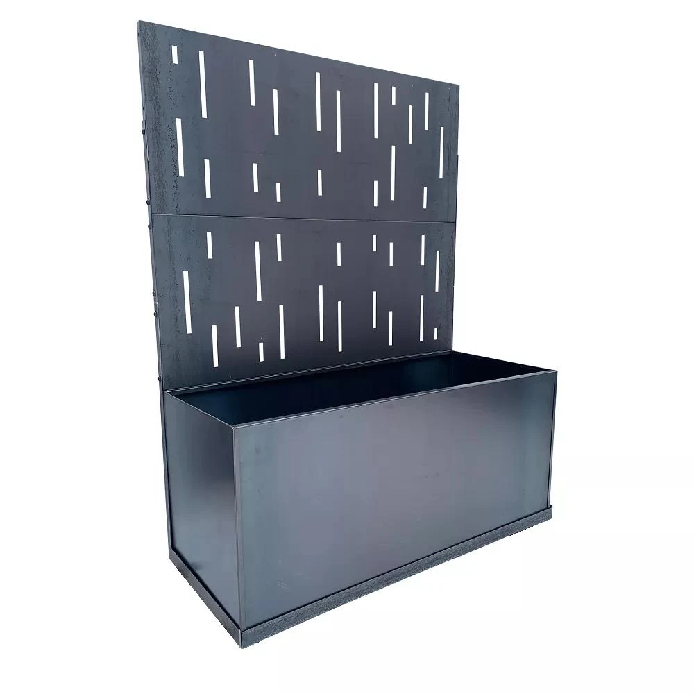 Nice Corten Trough Planters With Privacy Screen - Image 2