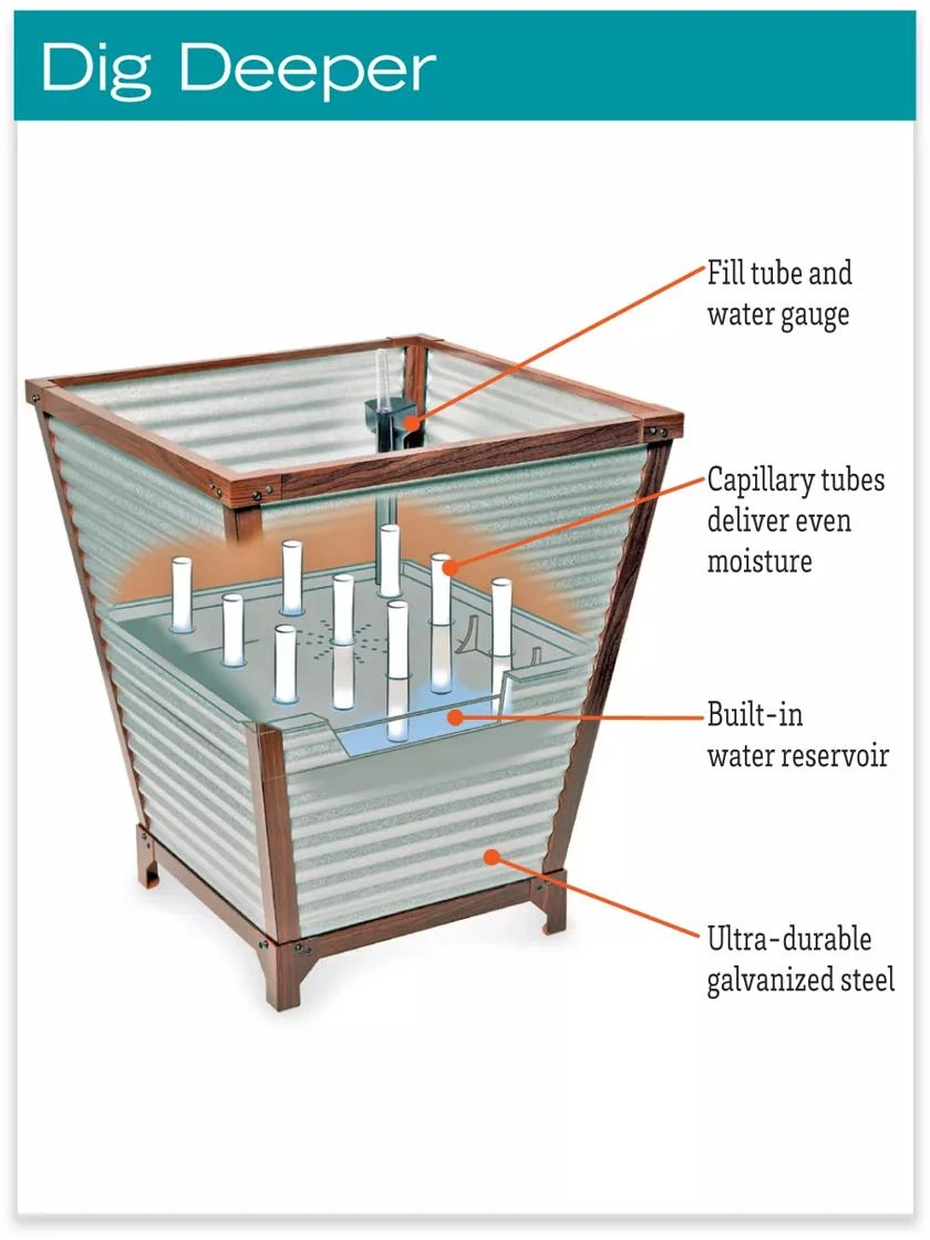 Galvanized Self-Watering Planters - Image 5